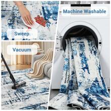 Modern Abstract Printed Carpet Machine Washable Carpet Soft Foldable Carpet Living Room Decorative Carpet With Non-Slip Backing For Bedroom Hallway Dining Room Office Farmhouse