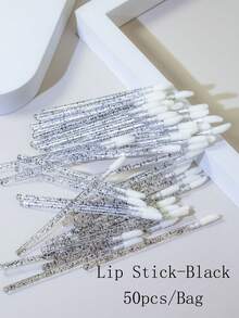 100/50 Piece Disposable Lipstick Brush Set - Lipstick And Lip Gloss Applicator Makeup Tool Set. Can Be Used For Applying Lipstick, Cleaning Mascara, And As A Lip Makeup Brush. Perfect For Christmas, Valentine's Day, And Back-To-School Seasons. - Multicolor - View 15