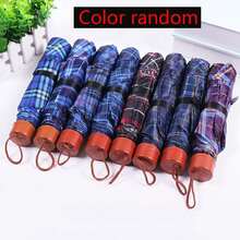 1 pieza Paraguas a cuadros de otoño/invierno para Acción de Gracias/Navidad, paraguas plegable reforzado y ligero para días lluviosos y soleados, paraguas plegable portátil para negocios para hombres y mujeres