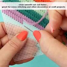Sewing Plastic Canvas Sheets White Mesh Sheets For DIY Embroidered Woven Crafts