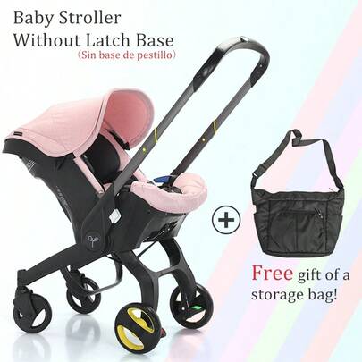 (No Have Base)Baby Stroller With A Stroage Bag, Newborn Stroller Without Latch Base, Multi Functional Toddler Stroller, Thick Cotton Seat Cushion, Suitable For Travel With Four-Wheel Baby Stroller
