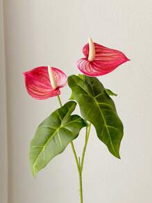 1pc/2Pcs/3pcs Artificial Flowers Anthurium Calla Lotus Decoration Room Living Room Porch Table Decoration Flowers Highly Attractive Level Interior Decoration Fake Flowers Silk Cloth Flowers Party Decoration Fake Flowers,Fake Plants