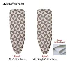 Nueva tabla de planchar duradera, tela pesada, resistente al calor, funda de tabla de planchar gruesa, suministros de lavandería universales, acolchada e impresa - Marrón - Ver 7