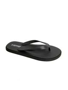 Spring/Summer Unisex Plus Size Casual, Soft & Comfortable Open Toe Beach/Vacation/Bathroom/Street Flip Flops - Black - View 2