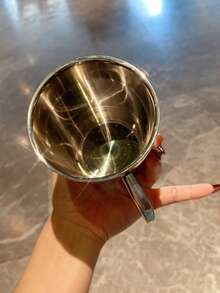 1 件奢华水钻心形水杯，高端 304 不锈钢咖啡杯，便携式玻璃杯