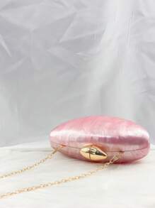 Geantă de mână minimalistă din marmură acrilică la modă, geantă de umăr elegantă, personalizată, estetică, cu lanț crossbody