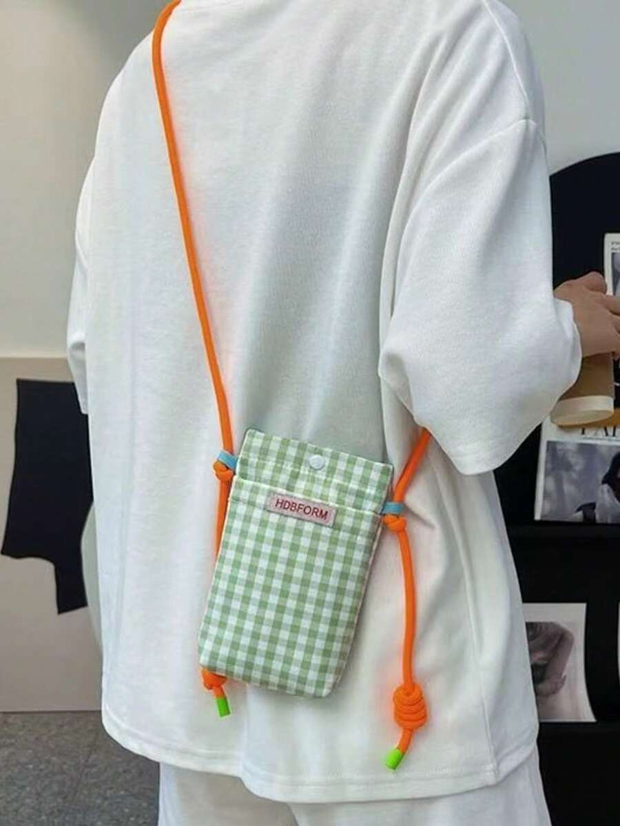 Korean Style Plaid Mini Crossbody Bag, Chic Small Shoulder Bag For Women - Multicolor - View 1
