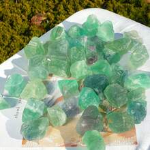 30g/100g/230g Options-Premium Green Fluorite Crystal Stone - Natural Crystal For DIY Jewelry Making, Unique Gift Idea & Elegant Desk Decor - Perfect For Birthdays & Anniversaries - - Green Fluorite - View 2