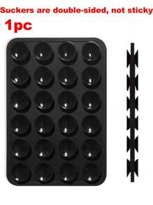 1 pieza/2 piezas Soporte para teléfono con ventosa de silicona doble cara, forma cuadrada, 14 opciones de color, soporte móvil, portátil y móvil