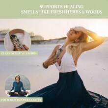 2pcs White Sage Aromatherapy Sticks For Yoga, Meditation, Purification, Household Cleaning - Rattan, Featherless