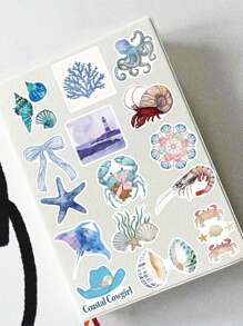 50pcs Coastal Girl Stickers, Creative Minimalist Romantic Beach Decor, Suitable As Back To School And Graduation Gifts, Can Be Used To Decorate Planners, Phone Cases, Notebooks, Tablets, Skateboards, Guitars, Luggage, Packaging Boxes, Helmets, Envelopes, Shelves, DIY