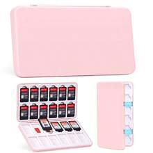 24 卡槽游戏卡带盒，游戏配件兼容新款 Switch 2 (2025) / Switch NS / Switch OLED / Switch Lite 游戏机，可容纳游戏卡和 Micro SD 卡 - 彩色 - 查看 5