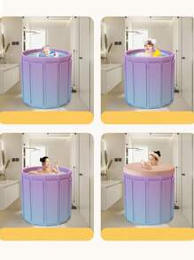 Portable Oversized Foldable Bathtub - Adult Inflatable Spa And Hot Tub, Small Space Compact Shower And Soaking Tub, No Electricity, Bathroom And Outdoor Bathroom Solution Back To School