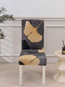 1 pezzo / 4 pz Coprisedia in tessuto di seta di latte, con stampa floreale antiscivolo e stretch, coprisediasdecorative, multicolore, adatte alla maggior parte delle sedie, 1 set / 4 set, per tutte le stagioni