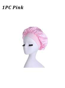 Bonnet de soie pour dormir, bonnets à cheveux en satin, bonnet de nuit en soie à bande élastique douce, enveloppement de cheveux en soie pour cheveux bouclés, idéal pour préserver les boucles pendant la nuit, bonnets de douche toutes saisons, confortable pour les patients en chimiothérapie, décoration de salle de bain d'été, bonnet de cheveux pour la rentrée scolaire