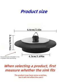 1pc Bathtub/Sink Stopper, Compact & Convenient, Bathroom Anti-Odor Waterproof Drain Plug, Corrosion Resistant & Deformity Free