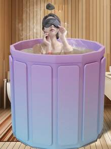 Portable Oversized Foldable Bathtub - Adult Inflatable Spa And Hot Tub, Small Space Compact Shower And Soaking Tub, No Electricity, Bathroom And Outdoor Bathroom Solution Back To School