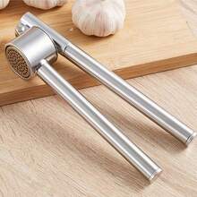 1pc Stainless Steel Garlic Press/Ginger Grater, Handheld Kitchen Tool Accessory - Multicolor - View 8