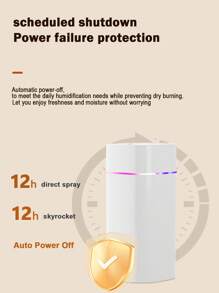 Humidificateur à double brumisation de 600 ml avec veilleuse changeant de couleur - brume fraîche ultrasonique silencieuse pour la chambre | 7 couleurs LED | Arrêt automatique | Diffuseur d'aromathérapie | Humidificateur d'air portable pour bureau, bureau, voyage