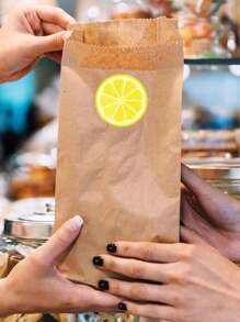 Rollo de 500 piezas de pegatinas de limón con diseños de dibujos animados, 8 diseños en amarillo y verde, con forma de fruta adorable, pegatinas autoadhesivas para sellos, regalos, sobres, tarjetas, fiestas, manualidades de scrapbooking, decoraciones, calcomanías de PVC