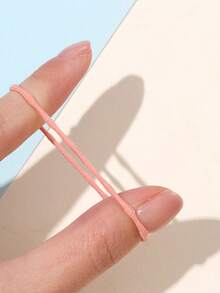 100 Children's Basic Colorful Small Hair Rings Suitable For Girls' Hair Rings Mother's Day Casual Daily Decoration - Multicolor - View 6