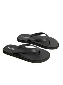 Spring/Summer Unisex Plus Size Casual, Soft & Comfortable Open Toe Beach/Vacation/Bathroom/Street Flip Flops - Black - View 1