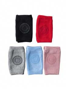 2 双/5 双，随机颜色婴儿护膝袜，幼儿爬行护膝腿部保护套，0-36 个月婴儿腿部保护套，婴儿礼物 - 彩色 - 查看 15