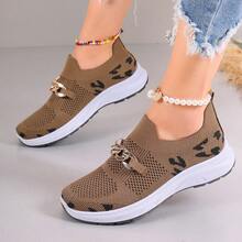 Damen Slip-On Lässige Schuhe, neue atmungsaktive Mesh Oberfläche Sneakers, niedrige Versatile Retro Schuhe für Damen - Khaki - Übersicht 3