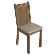 Madesa Marilyn Dining Set With Table And 4 Chairs In Brown And White - Brown and Beige - View 8