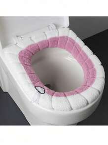 1pc Creative Pumpkin Pattern Toilet Seat , Washable Cushion, Anti-Slip Bottom For Bathroom Decor
