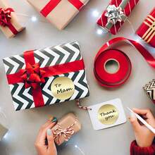 300pcs/Roll, 2-Inch Round Gold Color Stickers, Envelope Sealing Stickers, Home Decor Wall Stickers, Decorative Labels School Supplies,Back To School - Gold - View 6