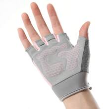 1 Paio Di Guanti Imbottiti Antiscivolo Per Donne, Traspiranti A Mezza Dita, Per Allenamento Con Manubri, Bilancieri, Ciclismo, Palestra, Sport, Esercizio Domestico, Guanti Da Palestra Per Donne, Guanti Da Boxe, Guanti Da Palestra, Guanti Da Palestra, Guanti Da Palestra Per Uomo