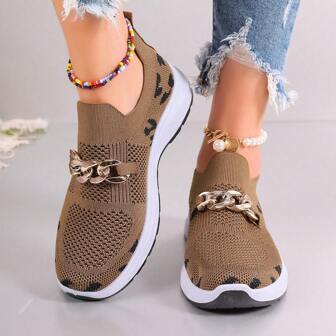 Women's Fashionable Slip-On Casual Shoes, New Breathable Mesh Upper Sneakers, Low-Top Versatile Retro Shoes For Women