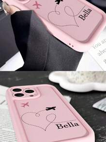 1 pieza Funda de teléfono personalizada con diseño de avión, compatible con modelos Apple 11/12/13/1416/16e/ 16pro/ 16, plus/ 18promax y Galaxy S25/S25Ultra/ S26Plus, adecuado como regalo para amigos y familiares