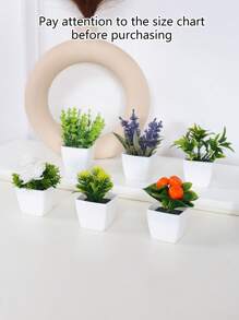 6pcs Mini Artificial Succulent Plants With White Pots, Suitable For Office Desk, Window Sill, Bookshelf Decor, Green Plant For Mother's Day, Party Tabletop, Graduation Season, Multifunctional Artificial Decor,Garden Decor,Outdoor Plant,Gardening,Fake Flowers