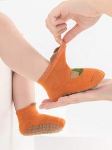 6 双棉质可爱 3D 卡通低帮防滑婴儿船袜，幼儿男童女童耳朵图案袜子 - 彩色 - 查看 4