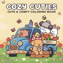 48-Page Cozy Cuties Coloring Book, Beginner-Friendly Tracing & Coloring For Stress Relief, Cute Character Designs For Adults & Teens, Autumn Edition. Stationery, School Supplies, Drawing & Painting, Christmas Gift - Sketchbook - View 2