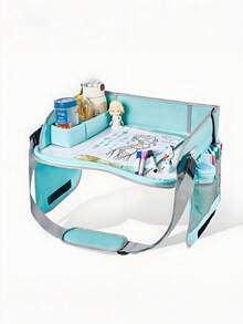 1pc Multifunctional Car Tray Baby/Child Seat Learning Entertainment Table Main Passenger Seat Back Storage Lightweight And Easy To Carry Equipped With Cup Holder To Prevent Items From Sliding Removable Storage Bag To Increase Storage - Pink - View 6