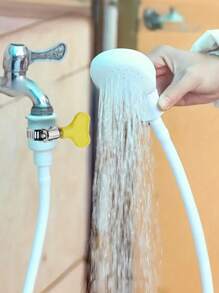 1 Stück multifunktionaler Handbrausekopf, hergestellt aus ABS-Material, mit Vollkörpereinstellungen, Schnellverbinder, tragbarer Wasserhahn-Sprühkopf, geeignet für Wohnmobile, Haustiere, Katzen & Hunde Baden, einfache Installation