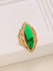 1pc Fashionable & Elegant Women Ruby Ring, Suitable For Gifts, Daily Wear - Yellow Gold - View 15
