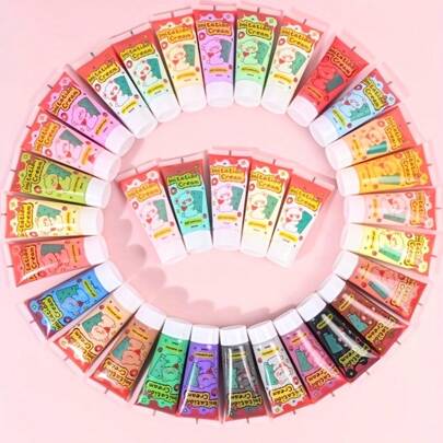 1 Stück 0,528/1,69oz simulierter Creme Kleber, DIY handgefertigtes, individuelles Material, lässiges Set aus Vintage Schreibwaren Etui, kleine Haarspangen aus Harz, Creme Klebstoff