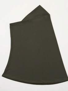 1pc Women's Fashionable Solid Color Headscarf, Elegant & Comfortable Hijab, Convenient Crystal Linen Head Wrap For Daily Outdoor Sun Protection - Crystal Linen Convenient Headband - View 19