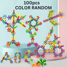 200pcs 3D Plum Flower Building Blocks Set, STEM Educational Polyethylene Interlocking Bricks, Creative Shapes For Boys & Girls, Ideal Desktop Toy Gift - Multicolor - View 6