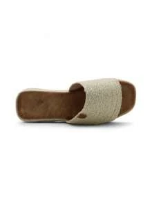 Women's Wedge-Heeled Platform Woven Sandals Summer Sandals For Women - Beige - View 2