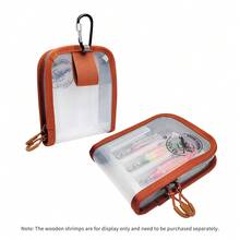 1pc Wooden Shrimp & Squid Shaped Fishing Lure Storage Case, Light Blue PVC Fishing Accessory Box - Baby Blue - View 7