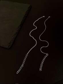 3pcs Minimalist Stainless Steel Bracelet Set For Men - Multicolor - View 4