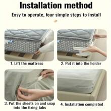 4pcs Household Invisible Fitted Sheet Fastener Clips, Multi-Functional Fixed Holder, No-Needle Fitted Sheet Anti-Slip Fixed Clamp, Sheets Mattress Cover Fixator