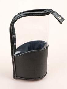 Scatola portatile pieghevole per la conservazione dei pennelli da trucco con cerniera, organizer cosmetico in patchwork minimalista in PVC+pelle sintetica, borsa portaoggetti per pennelli da trucco impermeabile e di grande capacità per il viaggio, decorazione per la stanza, borse, trousse da trucco, accessori per il trucco, da viaggio, articoli da viaggio, organizer, contenitore, articoli da viaggio essenziali, organizer per il trucco, trousse da trucco, organizer per il trucco, organizer, trousse da toilette, organizer da scrivania, trousse cosmetica, pochette per il trucco, organizzatore per il trucco, accessori per il trucco, pochette per il trucco, borse per il trucco