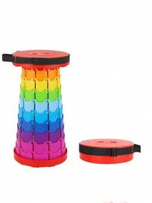 1 件便携式可折叠可调节高度凳子，带手柄和背带，适合室内、户外、徒步旅行、旅行、排队、露营、钓鱼等活动、家居用品、送给家人和朋友的圣诞节和节日礼物（款式、图案和颜色随机） - 彩色 - 查看 14