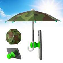 Soporte paraguas para motocicleta/bicicleta para uso al aire libre, resistente a la lluvia y el sol, de tamaño mini, con recubrimiento de plata, estructura resistente al viento, para uso en todo tipo de clima